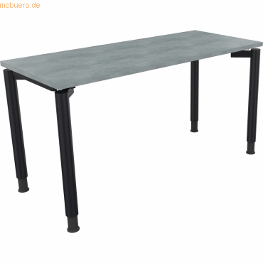 4003969081185 - Schreibtisch All in One 810037683 höhenverstellbar 68-82cm (H) rechteckig beton hell   anthrazitmetallic 4003969081185 Soenne