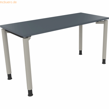 4003969081208 - Schreibtisch All in One 810037782 höhenverstellbar 68-82cm (H) rechteckig lavagrau   silberaluminium 4003969081208 Soennecken