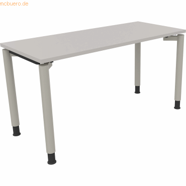 4003969081222 - Schreibtisch All in One 810037781 höhenverstellbar 68-82cm (H) rechteckig lichtgrau   silberaluminium 4003969081222 Soennecke