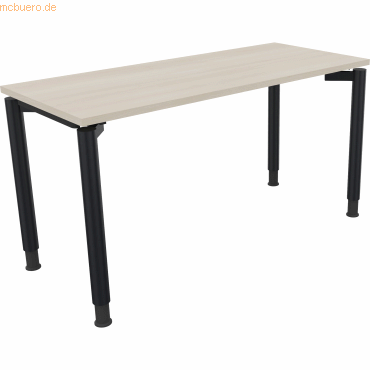 4003969081239 - Schreibtisch All in One 810037672 höhenverstellbar 68-82cm (H) rechteckig akazie hell   anthrazitmetallic 4003969081239 Soenn