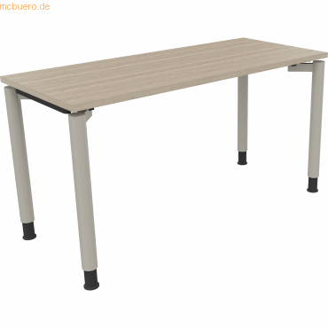 4003969081291 - Schreibtisch All in One 810037771 höhenverstellbar 68-82cm (H) rechteckig eiche natur   silberaluminium 4003969081291 Soennec