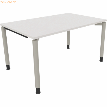 4003969081451 - Schreibtisch All in One 810038601 höhenverstellbar 68-82cm (H) rechteckig diamant weiß   silberaluminium 4003969081451 Soenne