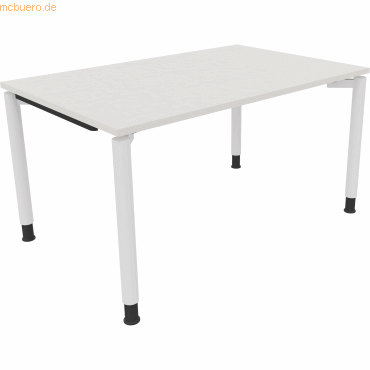 4003969081512 - Schreibtisch All in One 810038701 höhenverstellbar 68-82cm (H) rechteckig diamant weiß   verkehrsweiß 4003969081512 Soennecke