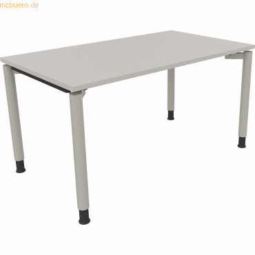 4003969081628 - Schreibtisch All in One 810038381 höhenverstellbar 68-82cm (H) rechteckig lichtgrau   silberaluminium 4003969081628 Soennecke