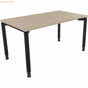 4003969081703 - Schreibtisch All in One 810038271 höhenverstellbar 68-82cm (H) rechteckig eiche natur   anthrazitmetallic 4003969081703 Soenn