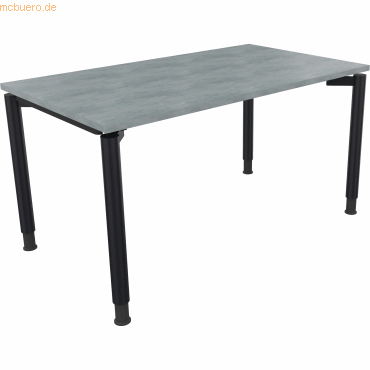 4003969081727 - Schreibtisch All in One 810038283 höhenverstellbar 68-82cm (H) rechteckig beton hell   anthrazitmetallic 4003969081727 Soenne