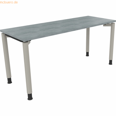 4003969081802 - Schreibtisch All in One 810039283 höhenverstellbar 68-82cm (H) rechteckig beton hell   silberaluminium 4003969081802 Soenneck
