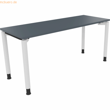 4003969081864 - Schreibtisch All in One 810039382 manuell höhenverstellbar 68-82cm (H) 160x60cm (BxT) rechteckig lavagrau verkehrsweiß 40 4003969081864 - Schreibtisch All in One 810039382 manuell höhenverstellbar 68-82cm (H) 160x60cm (BxT) rechteckig lavagrau verkehrsweiß 40