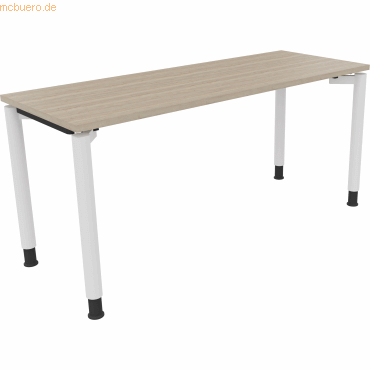 4003969081871 - Schreibtisch All in One 810039371 höhenverstellbar 68-82cm (H) rechteckig eiche natur verkehrsweiß 4003969081871 Soennecken 4003969081871 - Schreibtisch All in One 810039371 höhenverstellbar 68-82cm (H) rechteckig eiche natur verkehrsweiß 4003969081871 Soennecken