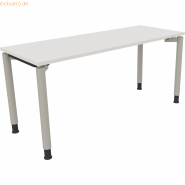 4003969081895 - Schreibtisch All in One 810039201 höhenverstellbar 68-82cm (H) rechteckig diamant weiß   silberaluminium 4003969081895 Soenne