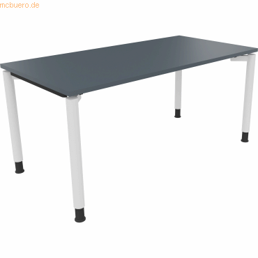 4003969082014 - Schreibtisch All in One 810039982 manuell höhenverstellbar 68-82cm (H) 160x80cm (BxT) rechteckig lavagrau   verkehrsweiß 40