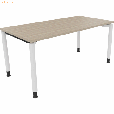 4003969082021 - Schreibtisch All in One 810039971 höhenverstellbar 68-82cm (H) rechteckig eiche natur   verkehrsweiß 4003969082021 Soennecken