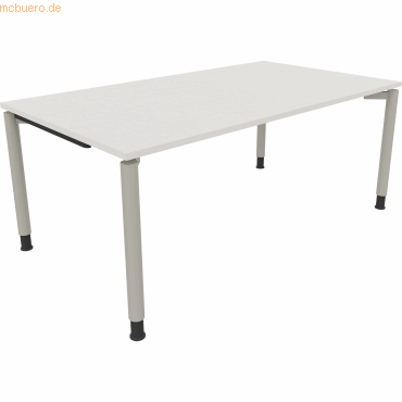 4003969082182 - Schreibtisch All in One 810040401 höhenverstellbar 68-82cm (H) rechteckig diamantweiß   silberaluminium 4003969082182 Soennec