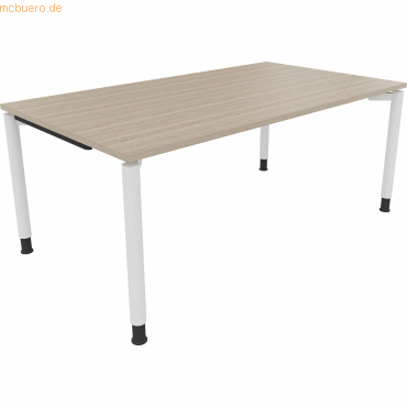 4003969082199 - Schreibtisch All in One 810040571 höhenverstellbar 68-82cm (H) rechteckig eiche natur   verkehrsweiß 4003969082199 Soennecken