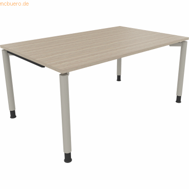 4003969082236 - Schreibtisch All in One 810038971 höhenverstellbar 68-82cm (H) rechteckig eiche natur   silberaluminium 4003969082236 Soennec