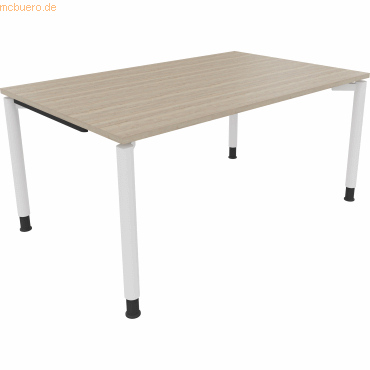 4003969082403 - Schreibtisch All in One 810039071 höhenverstellbar 68-82cm (H) rechteckig eiche natur   verkehrsweiß 4003969082403 Soennecken