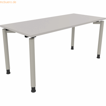 4003969082458 - Schreibtisch All in One 810039581 höhenverstellbar 68-82cm (H) rechteckig lichtgrau   silberaluminium 4003969082458 Soennecke