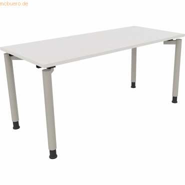 4003969082595 - Schreibtisch All in One 810039501 höhenverstellbar 68-82cm (H) rechteckig diamant weiß   silberaluminium 4003969082595 Soenne