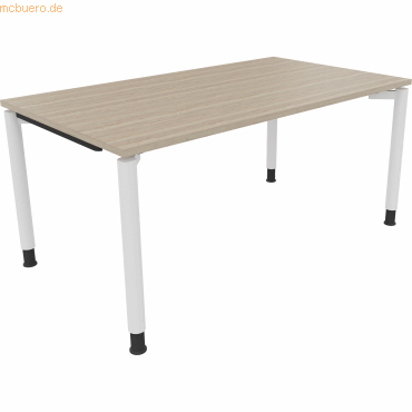 4003969082663 - Schreibtisch All in One 810040271 höhenverstellbar 68-82cm (H) rechteckig eiche natur   verkehrsweiß 4003969082663 Soennecken