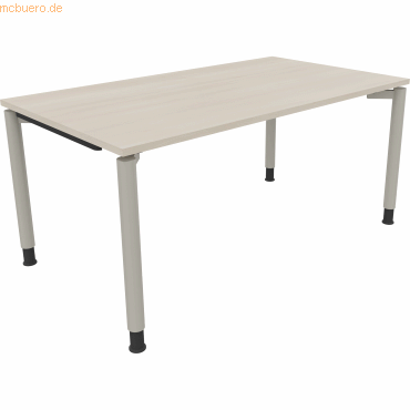 4003969082748 - Schreibtisch All in One 810040172 höhenverstellbar 68-82cm (H) rechteckig akazie hell   silberaluminium 4003969082748 Soennec