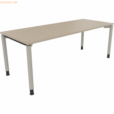 4003969082847 - Schreibtisch All in One 810042871 höhenverstellbar 68-82cm (H) rechteckig eiche natur silberaluminium 4003969082847 Soennec 4003969082847 - Schreibtisch All in One 810042871 höhenverstellbar 68-82cm (H) rechteckig eiche natur silberaluminium 4003969082847 Soennec
