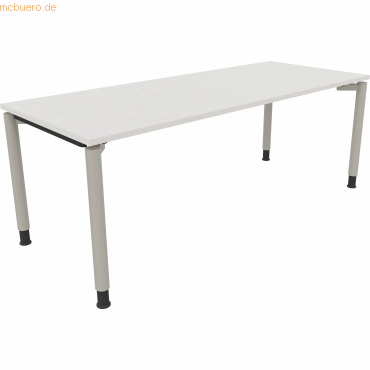 4003969082878 - Schreibtisch All in One 810042801 höhenverstellbar 68-82cm (H) rechteckig diamantweiß   silberaluminium 4003969082878 Soennec