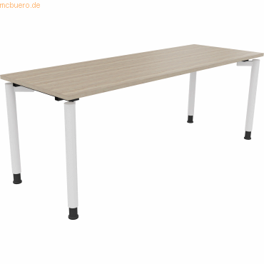 4003969083011 - Schreibtisch All in One 810042671 höhenverstellbar 68-82cm (H) rechteckig eiche natur verkehrsweiß 4003969083011 Soennecken 4003969083011 - Schreibtisch All in One 810042671 höhenverstellbar 68-82cm (H) rechteckig eiche natur verkehrsweiß 4003969083011 Soennecken