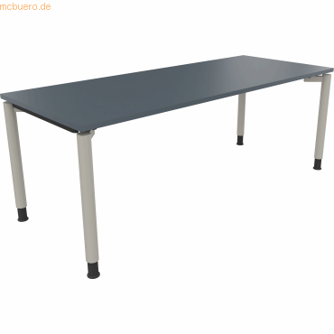 4003969083028 - Schreibtisch All in One 810042882 höhenverstellbar 68-82cm (H) rechteckig lavagrau   silberaluminium 4003969083028 Soennecken