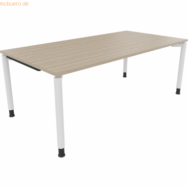 4003969083073 - Schreibtisch All in One 810042071 höhenverstellbar 68-82cm (H) rechteckig eiche natur verkehrsweiß 4003969083073 Soennecken 4003969083073 - Schreibtisch All in One 810042071 höhenverstellbar 68-82cm (H) rechteckig eiche natur verkehrsweiß 4003969083073 Soennecken
