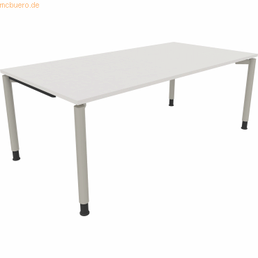 4003969083196 - Schreibtisch All in One 810041901 höhenverstellbar 68-82cm (H) rechteckig diamantweiß   silberaluminium 4003969083196 Soennec