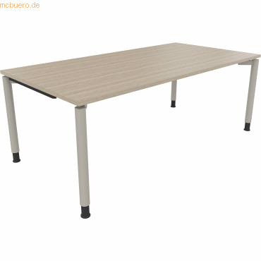 4003969083202 - Schreibtisch All in One 810041971 höhenverstellbar 68-82cm (H) rechteckig eiche natur   silberaluminium 4003969083202 Soennec