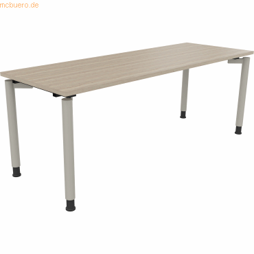 4003969083349 - Schreibtisch All in One 810042571 höhenverstellbar 68-82cm (H) rechteckig eiche natur silberaluminium 4003969083349 Soennec 4003969083349 - Schreibtisch All in One 810042571 höhenverstellbar 68-82cm (H) rechteckig eiche natur silberaluminium 4003969083349 Soennec