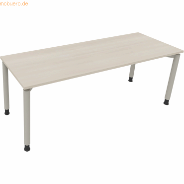 4003969083387 - Schreibtisch All in One 810042572 höhenverstellbar 68-82cm (H) rechteckig akazie hell silberaluminium 4003969083387 Soennec 4003969083387 - Schreibtisch All in One 810042572 höhenverstellbar 68-82cm (H) rechteckig akazie hell silberaluminium 4003969083387 Soennec