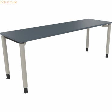 4003969083479 - Schreibtisch All in One 810042282 höhenverstellbar 68-82cm (H) rechteckig lavagrau   silberaluminium 4003969083479 Soennecken