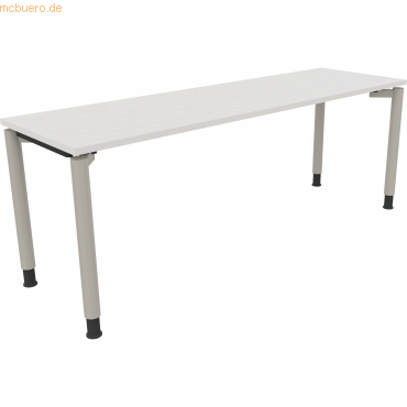 4003969083516 - Schreibtisch All in One 810042201 höhenverstellbar 68-82cm (H) rechteckig diamant weiß   silberaluminium 4003969083516 Soenne
