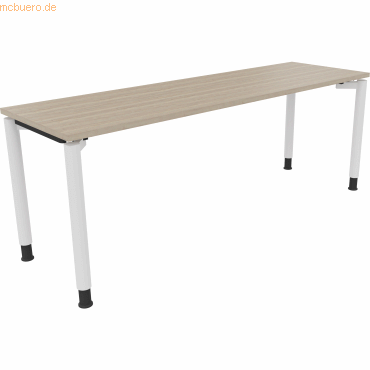 4003969083523 - Schreibtisch All in One 810042371 höhenverstellbar 68-82cm (H) rechteckig eiche natur   verkehrsweiß 4003969083523 Soennecken