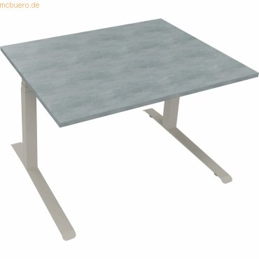 4003969083554 - Sitz-Steh-Schreibtisch All in One 810043783 elektrisch höhenverstellbar 645-1275cm (H) 120x90cm (BxT) rechteckig beton hel 4003969083554 - Sitz-Steh-Schreibtisch All in One 810043783 elektrisch höhenverstellbar 645-1275cm (H) 120x90cm (BxT) rechteckig beton hel