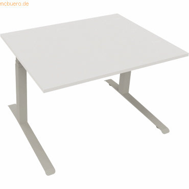 4003969083592 - Sitz-Steh-Schreibtisch All in One 810043701 elektrisch höhenverstellbar 645-1275cm (H) 120x90cm (BxT) rechteckig diamant w