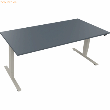 4003969084216 - Sitz-Steh-Schreibtisch 810047082 höhenverstellbar 625-1285cm (H) rechteckig lavagrau silberaluminium 4003969084216 Soenne 4003969084216 - Sitz-Steh-Schreibtisch 810047082 höhenverstellbar 625-1285cm (H) rechteckig lavagrau silberaluminium 4003969084216 Soenne