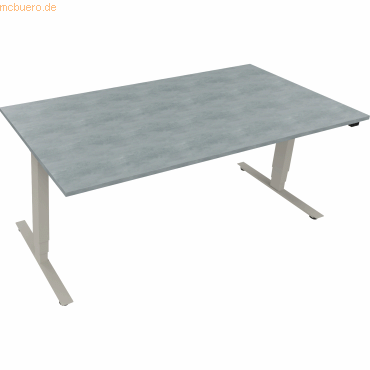 4003969084247 - Sitz-Steh-Schreibtisch 810047083 höhenverstellbar 625-1285cm (H) rechteckig beton hell silberaluminium 4003969084247 Soen 4003969084247 - Sitz-Steh-Schreibtisch 810047083 höhenverstellbar 625-1285cm (H) rechteckig beton hell silberaluminium 4003969084247 Soen