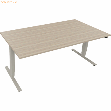 4003969084254 - Sitz-Steh-Schreibtisch 810047071 höhenverstellbar 625-1285cm (H) rechteckig eiche natur silberaluminium 4003969084254 Soe 4003969084254 - Sitz-Steh-Schreibtisch 810047071 höhenverstellbar 625-1285cm (H) rechteckig eiche natur silberaluminium 4003969084254 Soe