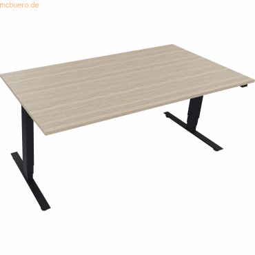 4003969084278 - Sitz-Steh-Schreibtisch 810046971 elektrisch höhenverstellbar 625-1285cm (H) rechteckig eiche natur anthrazit metallic 400 4003969084278 - Sitz-Steh-Schreibtisch 810046971 elektrisch höhenverstellbar 625-1285cm (H) rechteckig eiche natur anthrazit metallic 400
