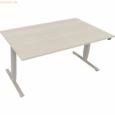 4003969084353 - Sitz-Steh-Schreibtisch 810046472 höhenverstellbar 625-1285cm (H) rechteckig akazie hell silberaluminium 4003969084353 Soe 4003969084353 - Sitz-Steh-Schreibtisch 810046472 höhenverstellbar 625-1285cm (H) rechteckig akazie hell silberaluminium 4003969084353 Soe