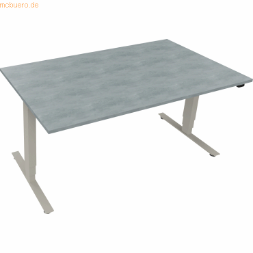 4003969084438 - Sitz-Steh-Schreibtisch 810046483 höhenverstellbar 625-1285cm (H) rechteckig beton hell silberaluminium 4003969084438 Soen 4003969084438 - Sitz-Steh-Schreibtisch 810046483 höhenverstellbar 625-1285cm (H) rechteckig beton hell silberaluminium 4003969084438 Soen