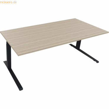 4003969084513 - Sitz-Steh-Schreibtisch All in One 810045771 elektrisch höhenverstellbar 645-1275cm (H) 200x90cm (BxT) rechteckig eiche nat