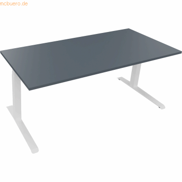 4003969084797 - Sitz-Steh-Schreibtisch All in One 810045082 elektrisch höhenverstellbar 645-1275cm (H) 180x80cm (BxT) rechteckig lavagrau 4003969084797 - Sitz-Steh-Schreibtisch All in One 810045082 elektrisch höhenverstellbar 645-1275cm (H) 180x80cm (BxT) rechteckig lavagrau