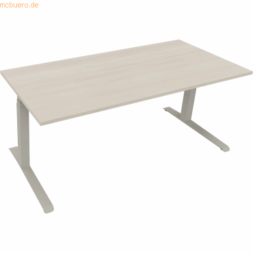 4003969084834 - Sitz-Steh-Schreibtisch All in One 810044972 elektrisch höhenverstellbar 645-1275cm (H) 180x80cm (BxT) rechteckig akazie he