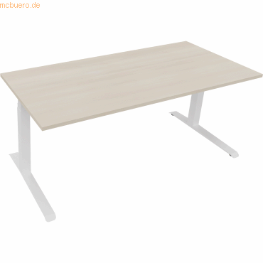 4003969084841 - Sitz-Steh-Schreibtisch All in One 810045072 elektrisch höhenverstellbar 645-1275cm (H) 180x80cm (BxT) rechteckig akazie h 4003969084841 - Sitz-Steh-Schreibtisch All in One 810045072 elektrisch höhenverstellbar 645-1275cm (H) 180x80cm (BxT) rechteckig akazie h