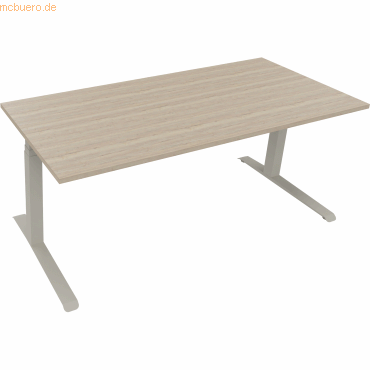 4003969084889 - Sitz-Steh-Schreibtisch All in One 810044971 elektrisch höhenverstellbar 645-1275cm (H) 180x80cm (BxT) rechteckig eiche nat 4003969084889 - Sitz-Steh-Schreibtisch All in One 810044971 elektrisch höhenverstellbar 645-1275cm (H) 180x80cm (BxT) rechteckig eiche nat