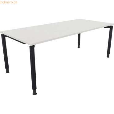 4003969084995 - Schreibtisch All in One 810043001 höhenverstellbar 68-82cm (H) rechteckig diamantweiß   anthrazitmetallic 4003969084995 Soenn